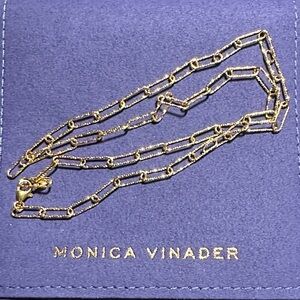 NEW in box Monica Vinader Gold Link Necklace